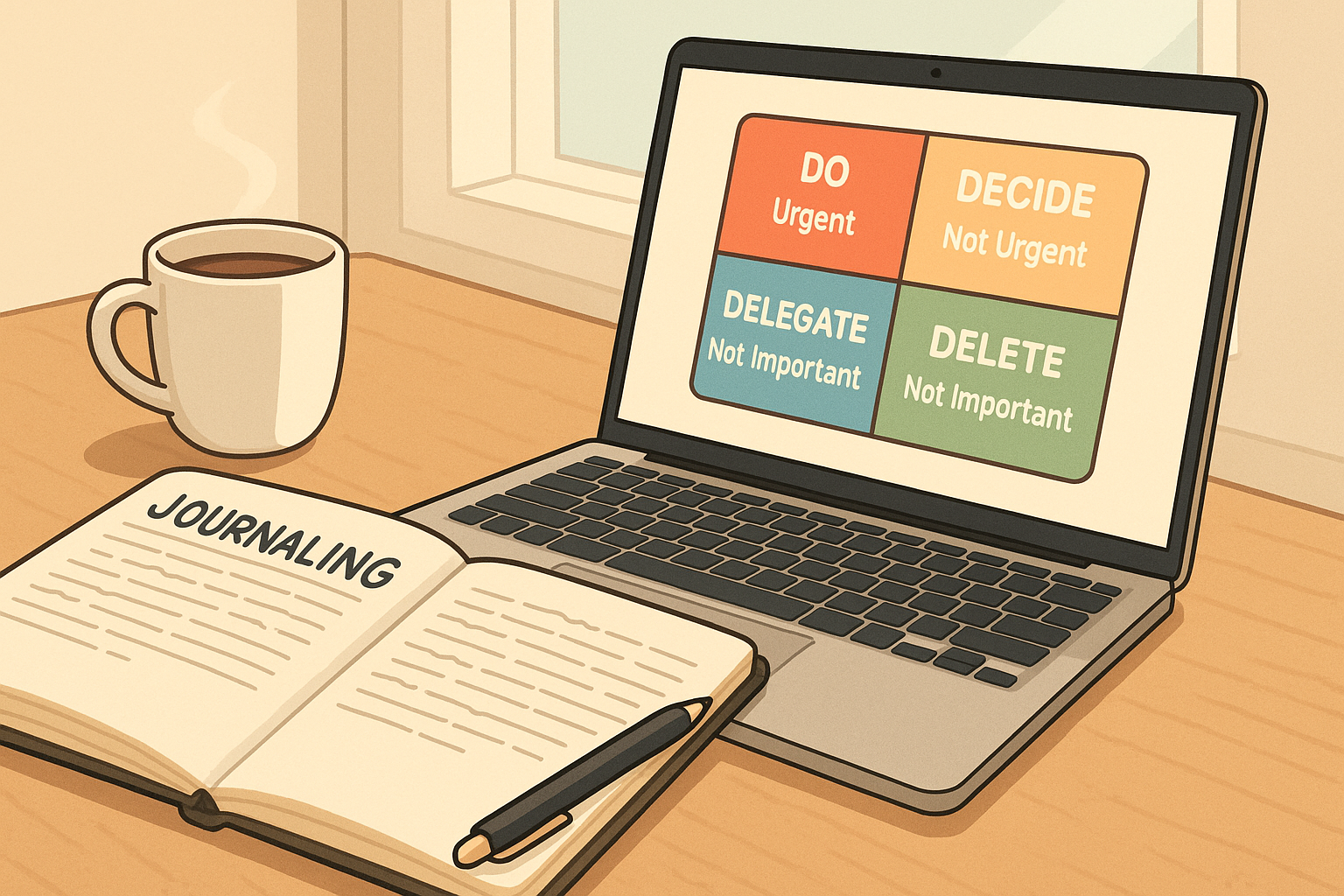 Clareza e Consistência: entre a Matriz de Eisenhower e o poder do Journaling