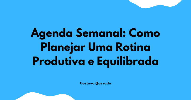 Agenda semanal colorida com blocos de tarefas organizadas e ícones de produtividade